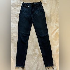 Paige mid-rise dark wash skinny jean